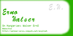 erno walser business card